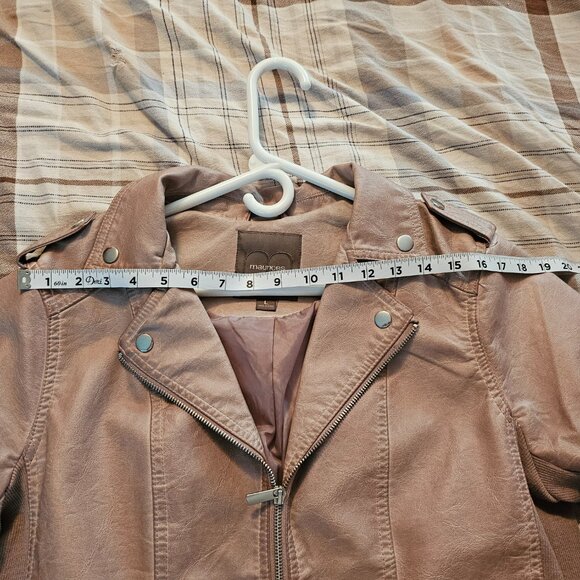 Maurices Faux Leather Jacket sz L - Picture 4 of 12
